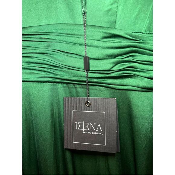 Mac Duggal LONG SLEEVE RUCHED WAIST A-LINE GOWN New - Picture 8 of 10